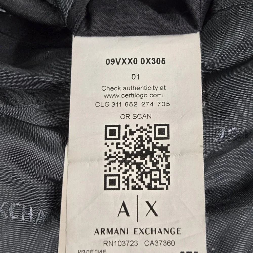 Armani Exchange Men Blazer 33W Blue Suit Jacket Button Long Sleeve
